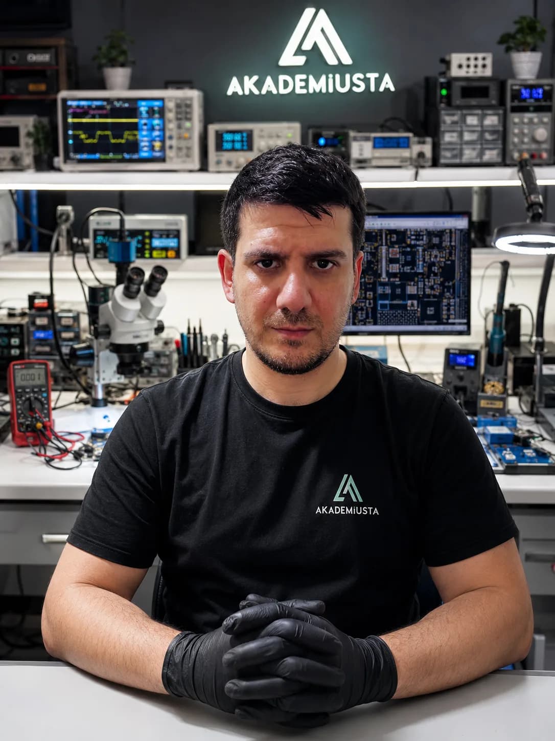 İlham Hüseynov — at the Elma Teknik Servis workshop