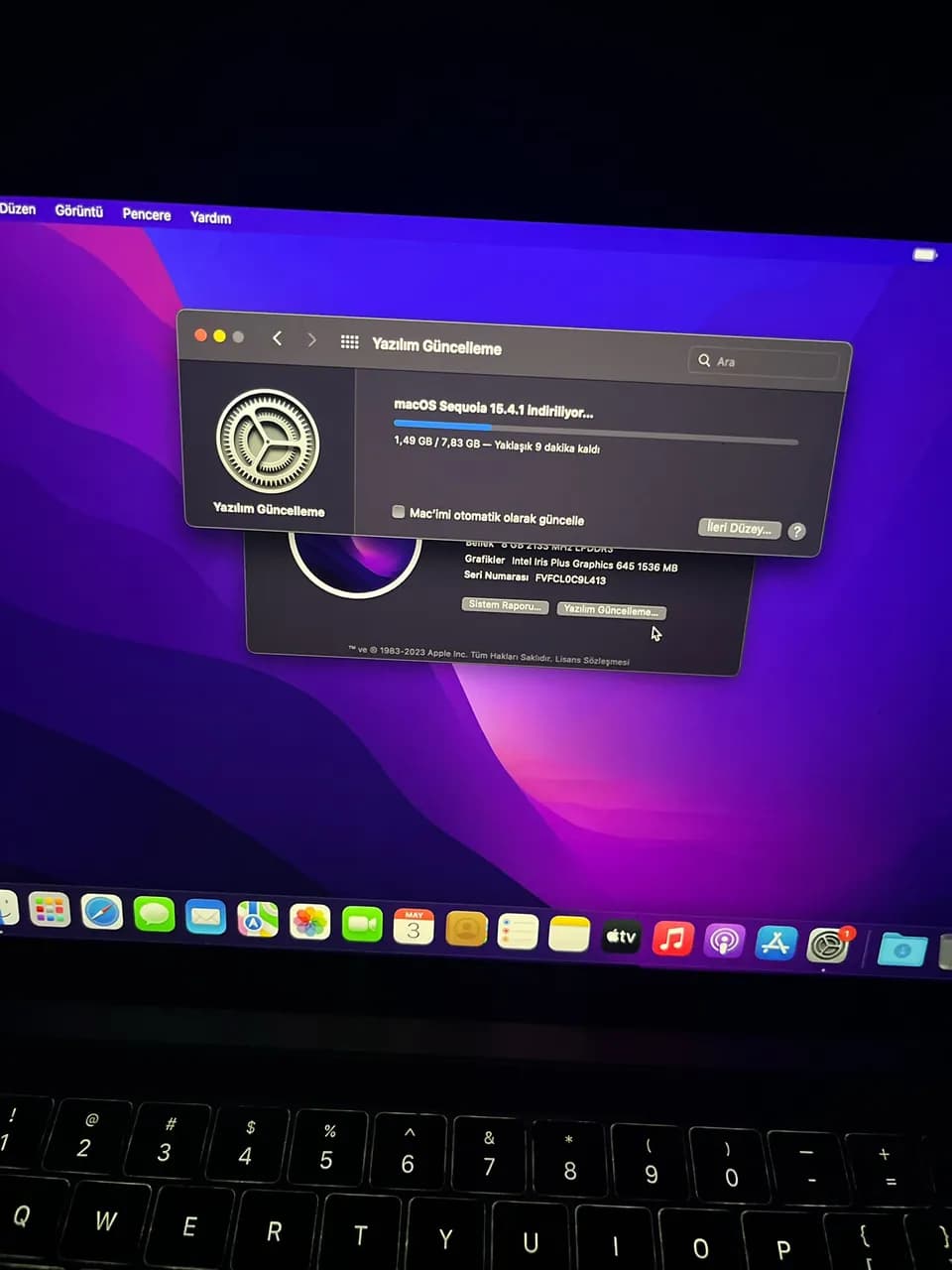 MacBook Pro 13" (Intel Core 8. nesil + T2, 2019) A2159 — tezgâh fotoğrafı 3